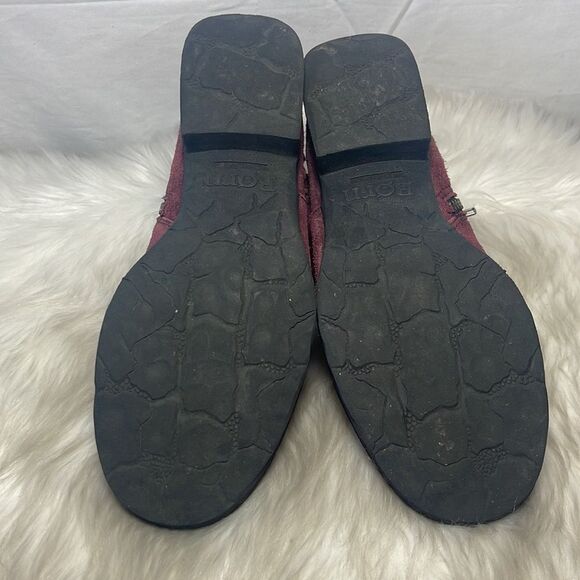 Born Cory Burgundy Suede Distressed Side Zip Booties Sz 7 - Picture 6 of 7